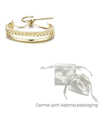 Adornia Gold Plated Adjustable Three-Line Cuff Bolo Bracelet