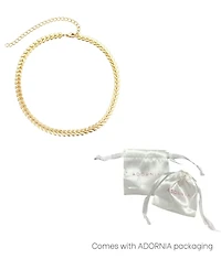 Adornia Gold Adjustable Fishtail Chain Choker Necklace