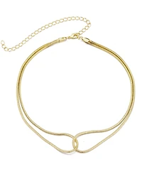 Adornia Gold Plated Interlocking Rope Chain Necklace