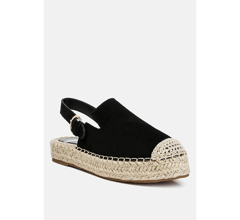 Affie Genuine Suede Slingback Strap Espadrilles Women