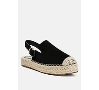 Affie Genuine Suede Slingback Strap Espadrilles Women