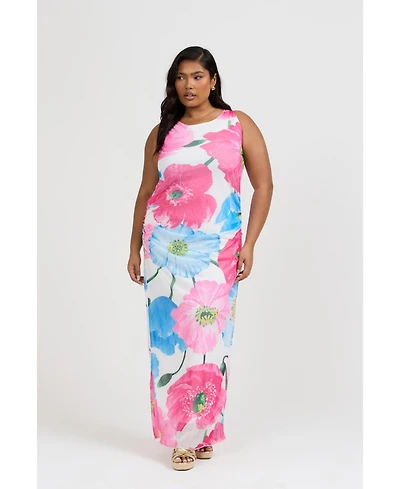 Fashion-szn Curve Women's Mesh Maxi Dress