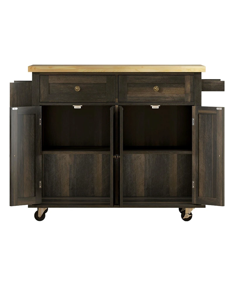 Slickblue Stylish Kitchen Storage Cabinet with Multiple Shelves for Kitchen and Dining Room