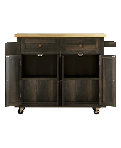 Slickblue Stylish Kitchen Storage Cabinet with Multiple Shelves for Kitchen and Dining Room