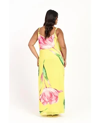 Fashion-szn Curve Statement Floral Strappy Maxi Dress