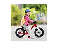 12-Inch Balance Bike with Adjustable Seat & Rotatable Handlebar – Red