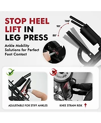 Mikolo Leg Press Hack Squat Machine Combo, Leg Press Machines for Home Gym with Linear Bearing, Hack Squat Machine with Rear and Front Band Pegs, Leg