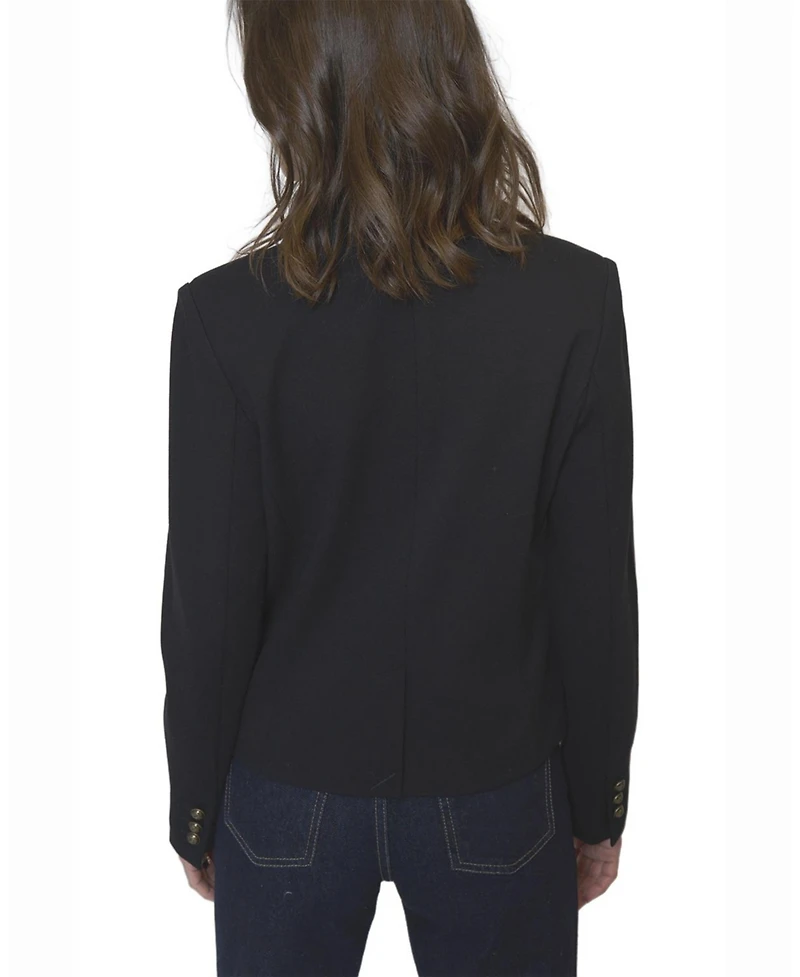 Central Park West Women's Halsey Ponte Mandarin Collar Jacket