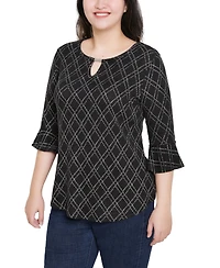 Ny Collection Petite Bell Sleeve Top