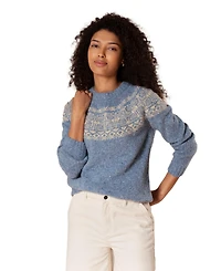 Celtic & Co. Women's Donegal Fair Isle Yoke Sweater