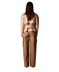 Blue Revival Women's Cropped Scuba Belted Trench Coat