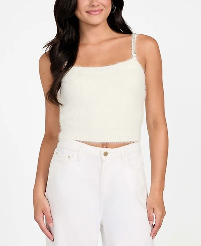 Guess Women's Cropped Bralette Sleeveless Sweater
