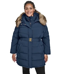 Tommy Hilfiger Plus Hooded Puffer Coat