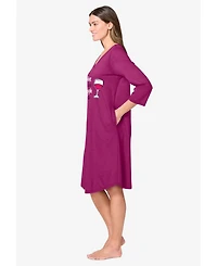 Avenue Plus Body Three-Quarter Sleeve Sleepshirt