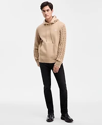 Guess Men's Cable-Knit Sleeve Hoodie