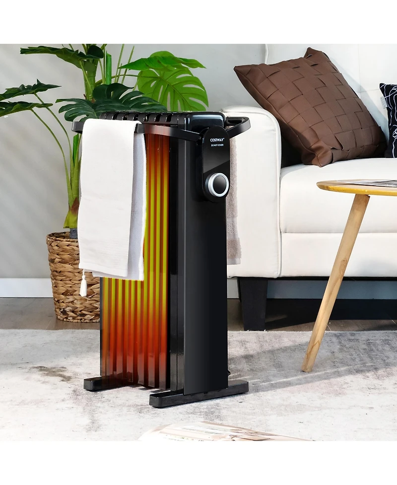 Costway 1500W Electric Space Heater Oil Filled Radiator Heater