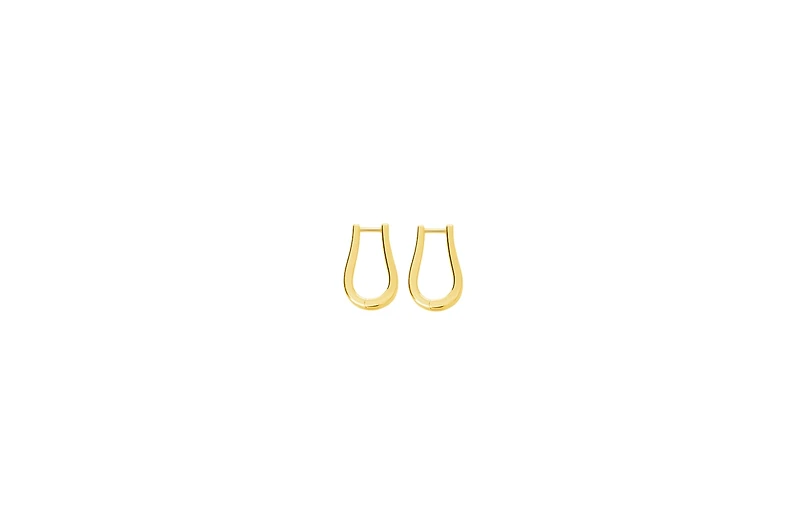 Lucy Quartermaine Petal Hoops Medium in Gold Vermeil