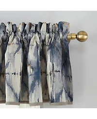 No. 918 Keenan Geometric Watercolor Room Darkening Rod Pocket Curtain Valance