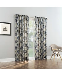 No. 918 Keenan Geometric Watercolor Room Darkening Rod Pocket Curtain Panel