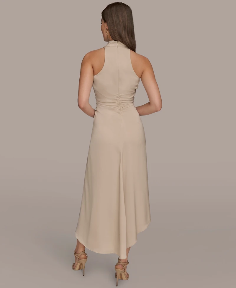 Donna Karan New York Women's Satin High Neck Midi Dress