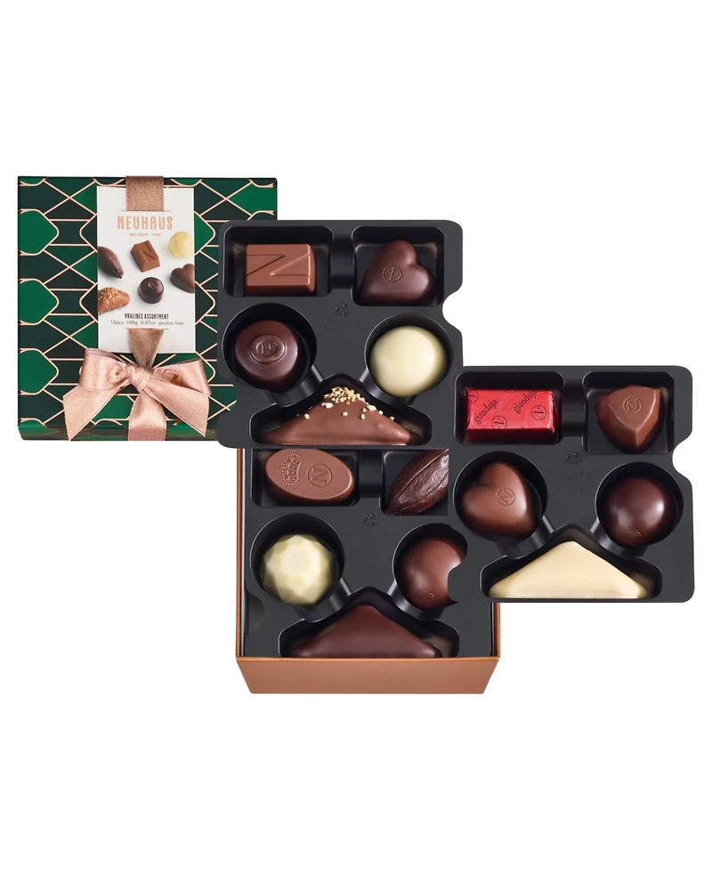 Neuhaus Holiday Assorted Chocolate Square Giftbox, 15 Pieces