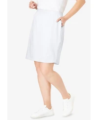 Woman Within Plus Stretch Cotton Skort