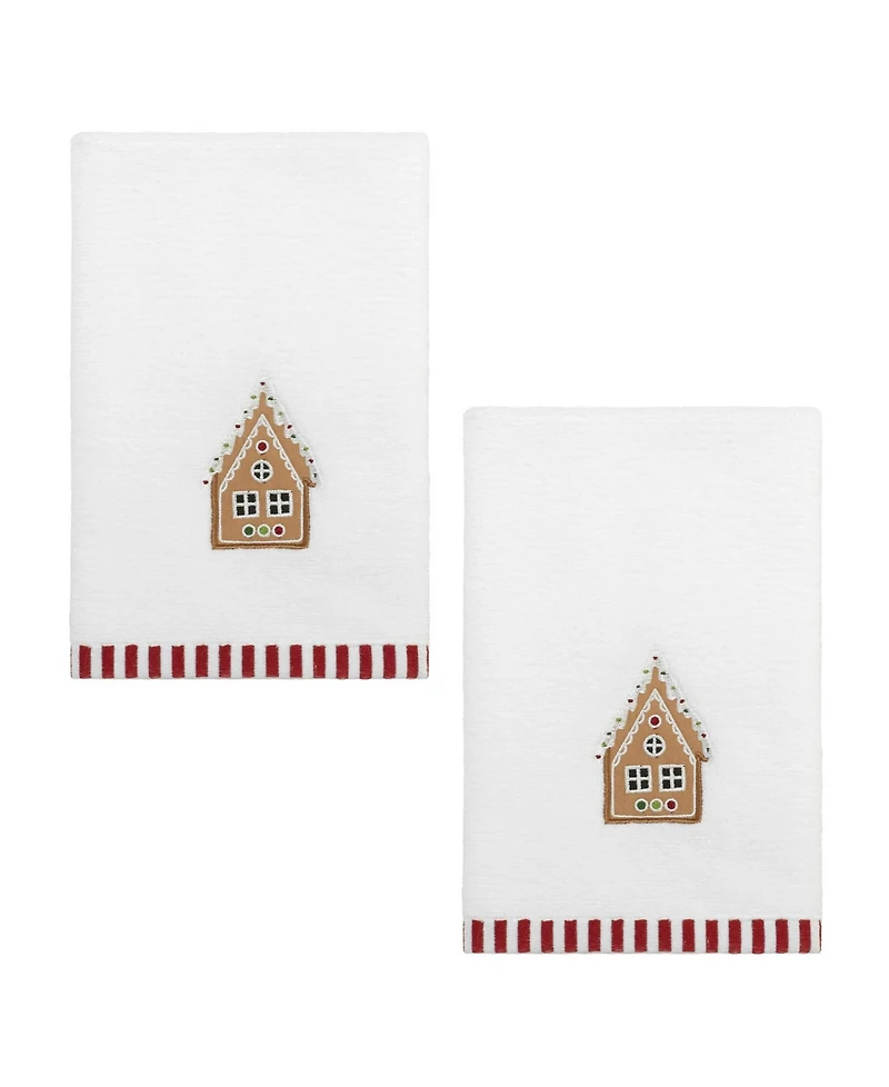 Avanti Gingerbread Man Resin Lotion Pump and 2-Pc. Cotton Fingertip Towel Set