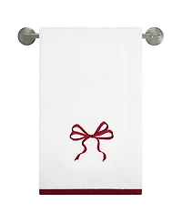 Avanti Christmas Bows Cotton Bath Towel Set, 52" x 27"
