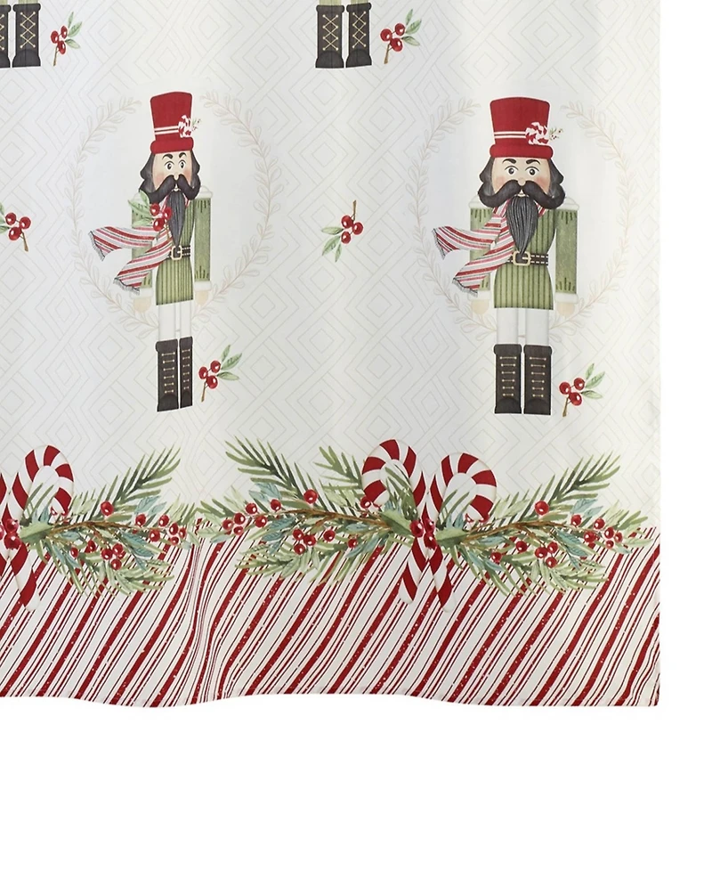 Avanti Peppermint Nutcracker Polyester Shower Curtain, 72" x 72"