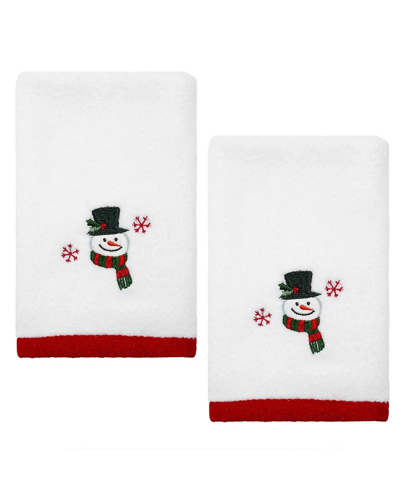 Avanti Winter Snowman Resin Lotion Pump and 2-Pc. Cotton Fingertip Towel Set