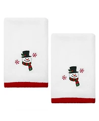 Avanti Winter Snowman Resin Lotion Pump and 2-Pc. Cotton Fingertip Towel Set
