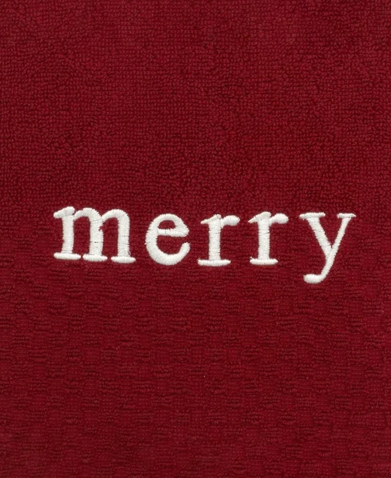 Avanti Merry Cotton 2-Pc. Hand Towel Set, 28" x 16