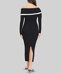 Dylan Ryan Women's Off The Shoulder Sweater Dress