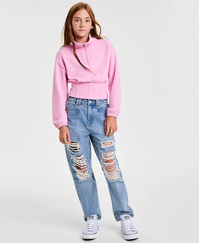 H by Habitual Big Girls Tapered Distressed Jeans