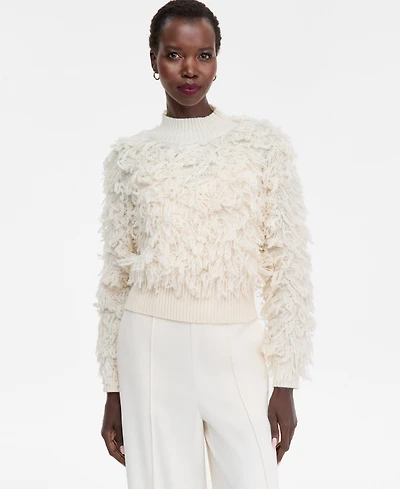 I.n.c. International Concepts Women's Fuzzy Turtleneck Sweater, Macy's Exclusive