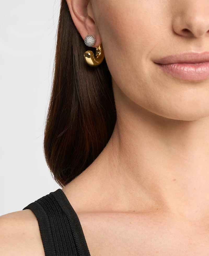 Michael Kors Gold-Tone Reversible Hoop Earrings