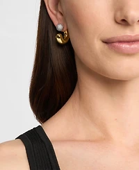 Michael Kors Gold-Tone Reversible Hoop Earrings