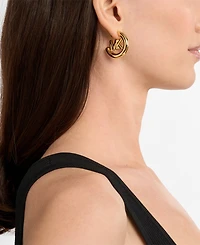 Michael Kors Logo Hoop Earrings