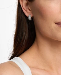 Michael Kors Silver-Tone Teardrop Hoop Earrings