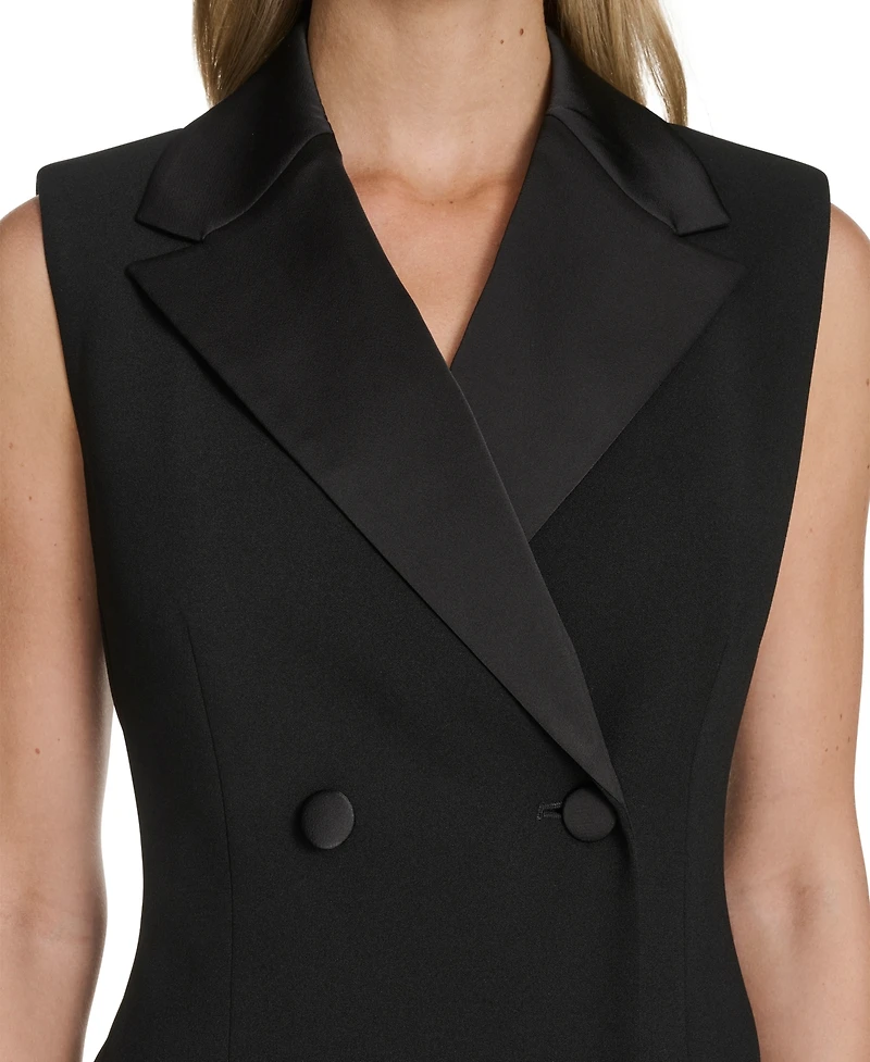Calvin Klein Women's Sleeveless Blazer Short Sheath Jacket