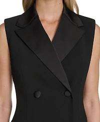 Calvin Klein Women's Sleeveless Blazer Short Sheath Jacket
