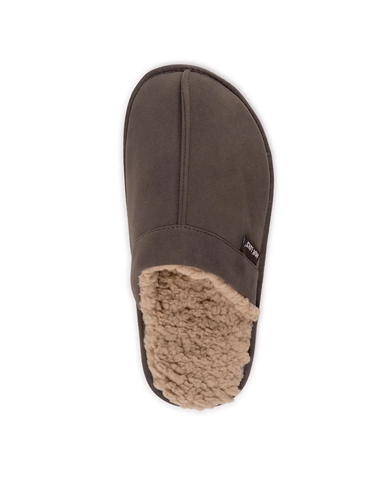 Muk Luks Men's Leather Goods By Abbott Slipper, Mahogany, 11
