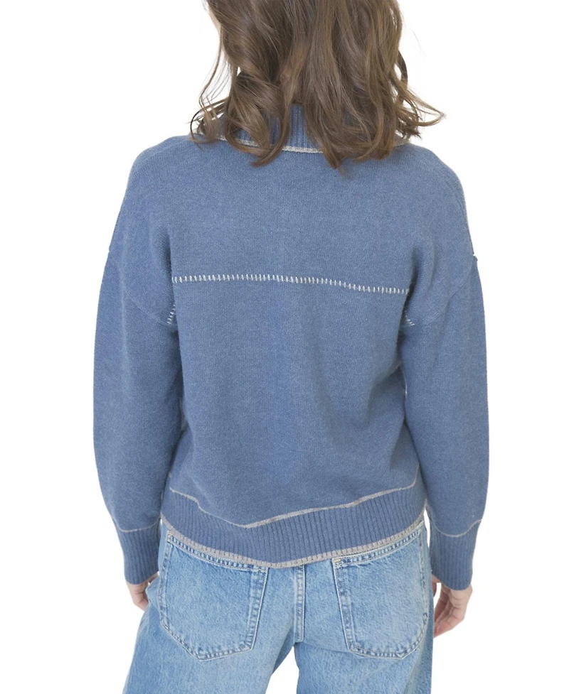 Central Park West Women's Myra Whipstitch Barn Sweater