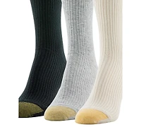 Gold Toe Women's 3-Pack Sparkle Lettuce Edge Midi Crew Socks