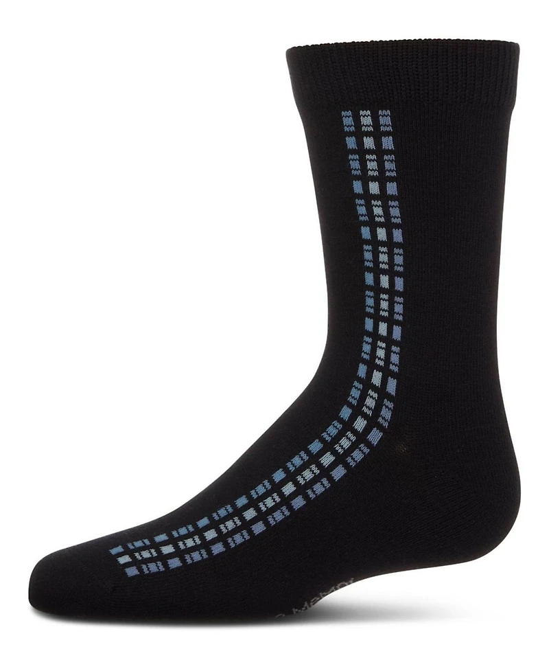 Memoi Boy's Vertical Dashed Line Crew Socks