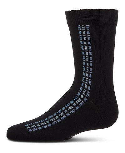 Memoi Boy's Vertical Dashed Line Crew Socks