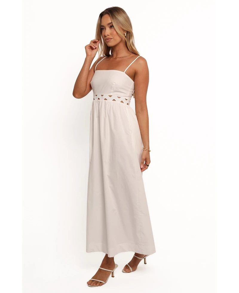 Petal and Pup Women's Angelus Midi Dress - White