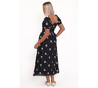 Petal and Pup Women's Rosemarie Midi Dress - Black Floral