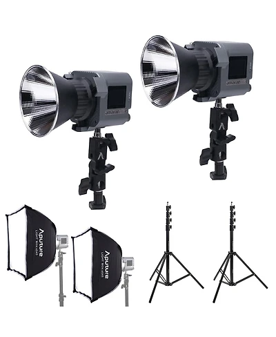 amaran Cob 60d S Daylight 2-Light Kit, Bundle with Softbox and Stands