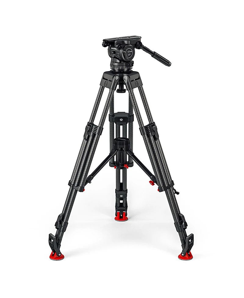 Sachtler Cine 30 Fluid Head with Efp 2 Cf 3-Section Carbon Fiber Tripod and Mid-Level Spreader